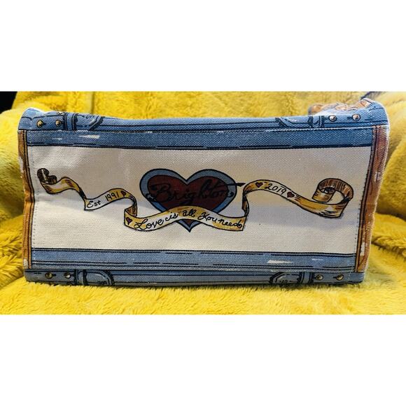 Brighton Hearts & Dogs In Love We Trust 2019 Canvas Tote Bag Beach travel resort - Picture 11 of 13